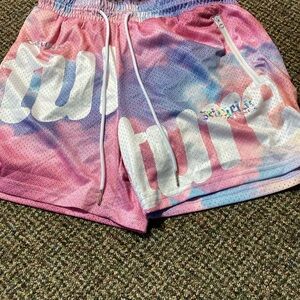 Hoop Culture “Rapture” Multicolored Mesh Shorts, Mens Size Small, NWT